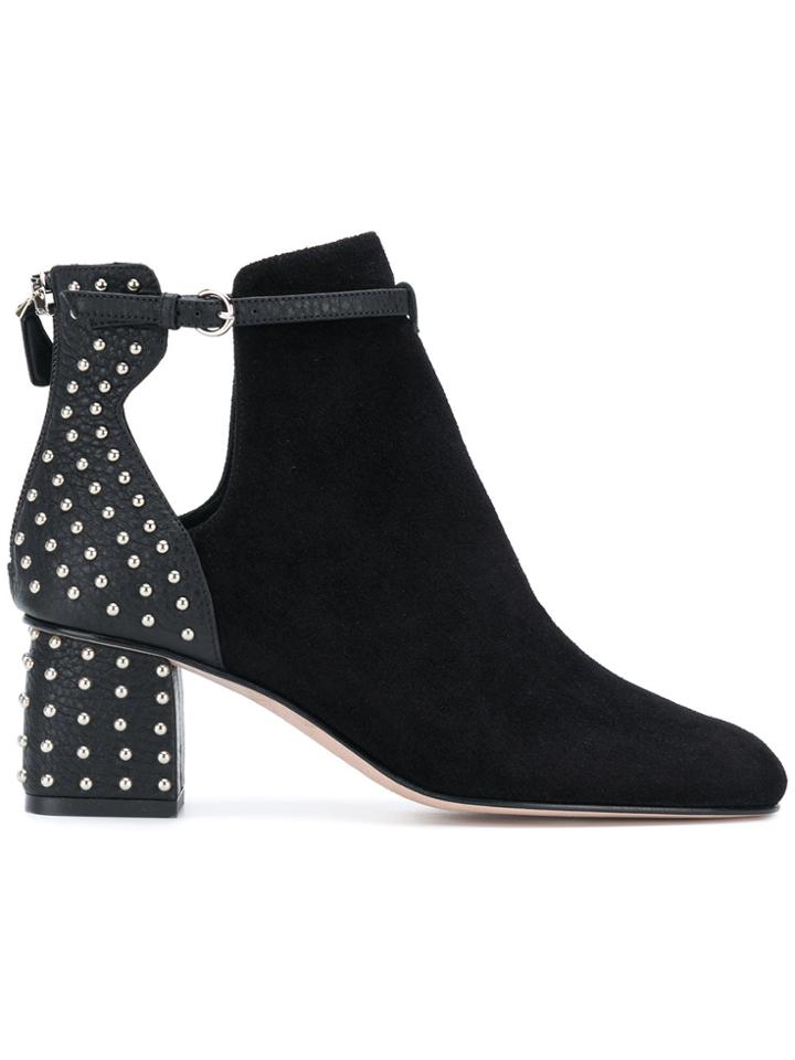 Red Valentino Studded Heel Boots - Black