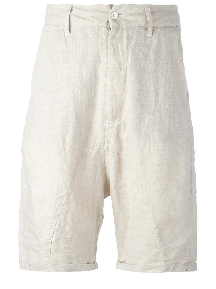 Poème Bohémien Drop-crotch Shorts, Men's, Size: 46, Nude/neutrals, Cotton/linen/flax