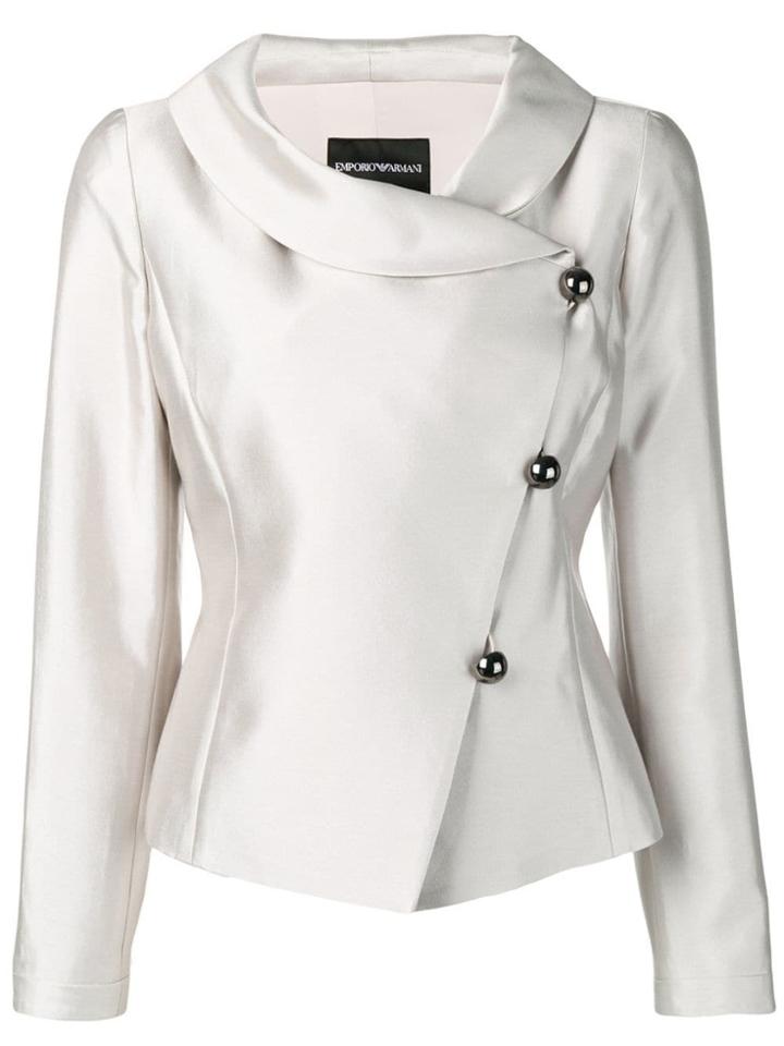 Emporio Armani Side Button Blazer - Grey