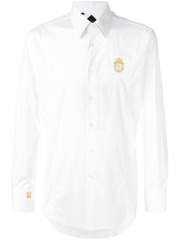 Billionaire Embroidered Logo Shirt - White