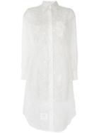 Thom Browne Broderie Anglaise Shirt Dress - White