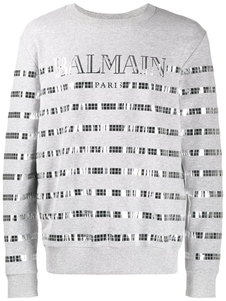 Balmain Mirror Application Sweatshirt - Grey
