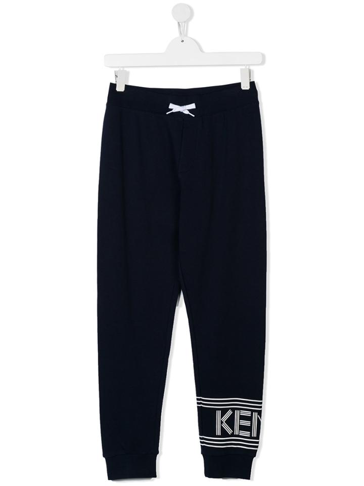Kenzo Kids Teen Logo Drawstring Sweatpants - Blue
