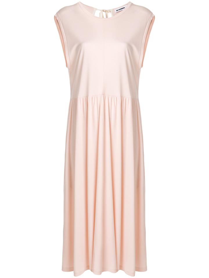 Jil Sander Gathered Shift Dress - Pink & Purple