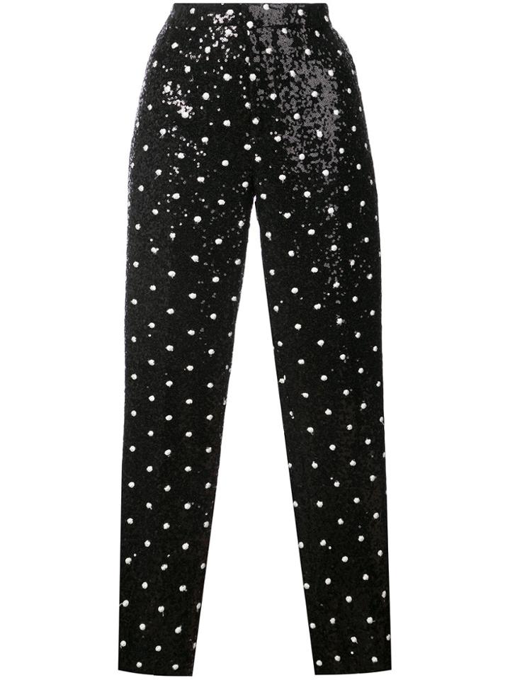 Giambattista Valli Sequinned Straight-leg Pants - Black