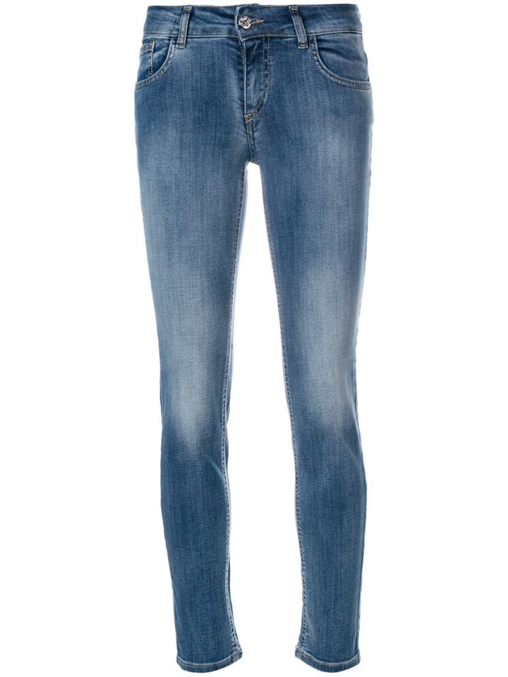 Blumarine Cropped Skinny Jeans - Blue