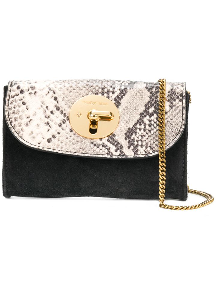 See By Chloé Snake Effect Mini Lois Bag - Black