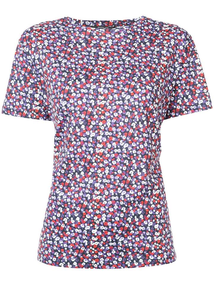 Derek Lam Poppy Print Cotton Jersey T-shirt - Blue