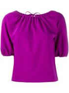 Rejina Pyo Off-shoulder Blouse - Pink & Purple