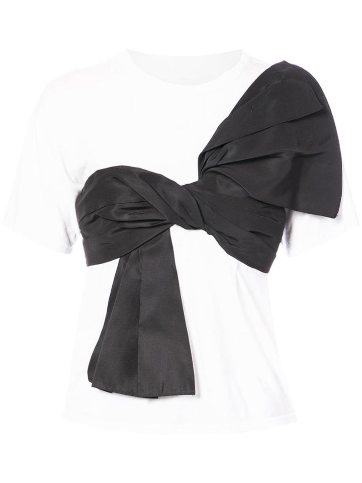 Oscar De La Renta Bow Detail T-shirt - White