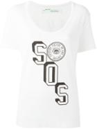 Off-white Printed T-shirt, Women's, Size: Medium, White, Cotton/viscose/silk/polyamide