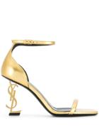 Saint Laurent Opyum Sandals - Gold