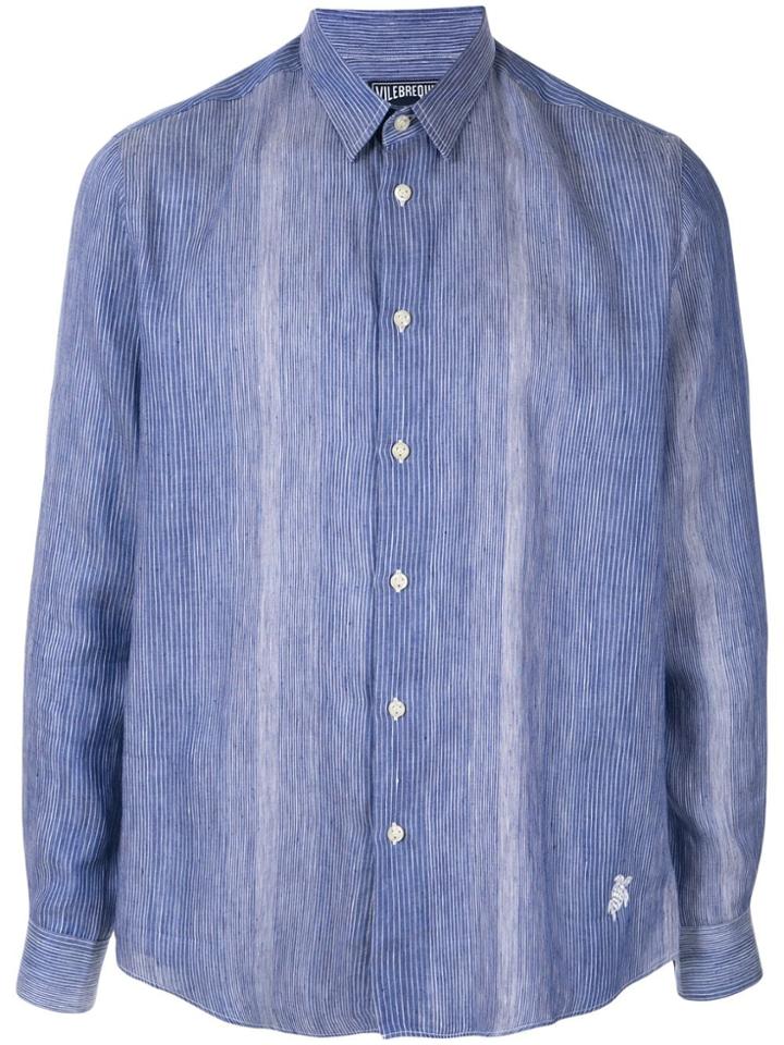 Vilebrequin Striped Long Sleeve Shirt - Blue
