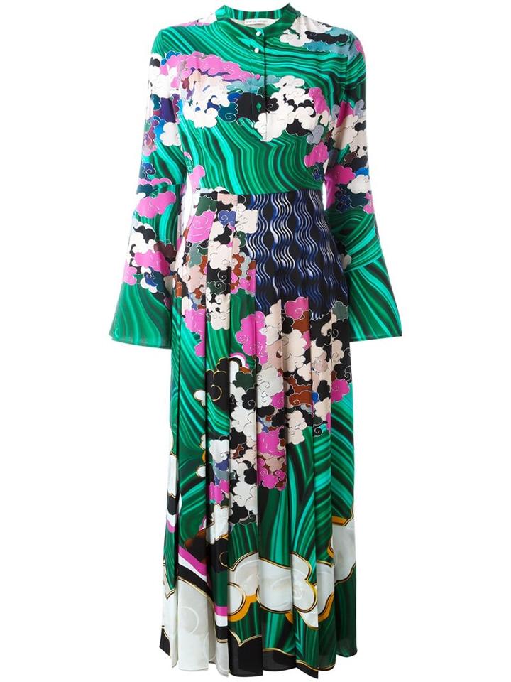 Mary Katrantzou 'desmine' Printed Crepe De Chine Dress, Women's, Size: 8, Silk