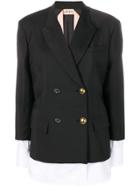Nº21 Double Breasted Layered Jacket - Black