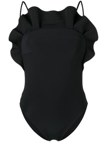 Angelys Balek Ruffle Swimsuit - Black