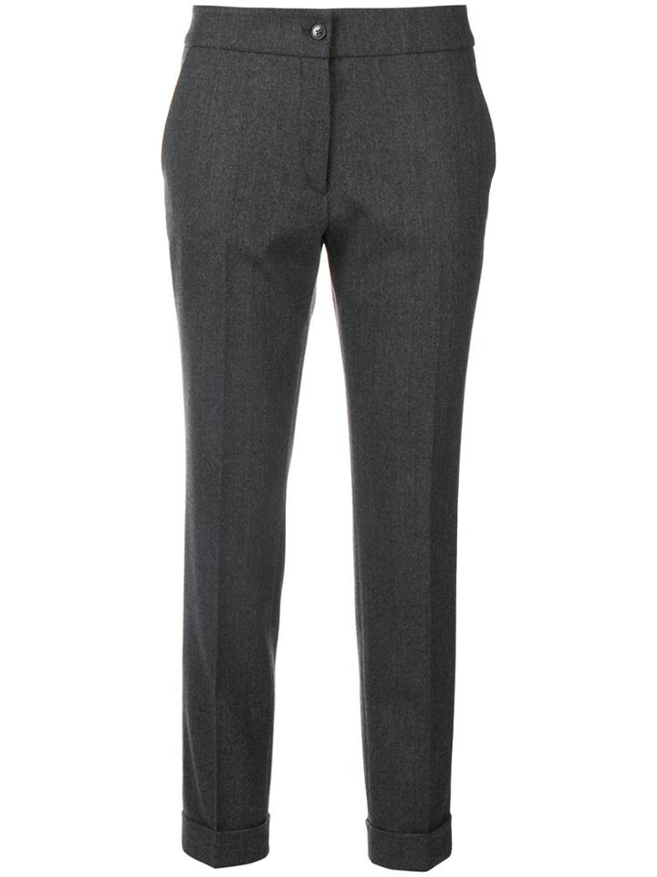 Etro Cropped Tailored Trousers - Grey
