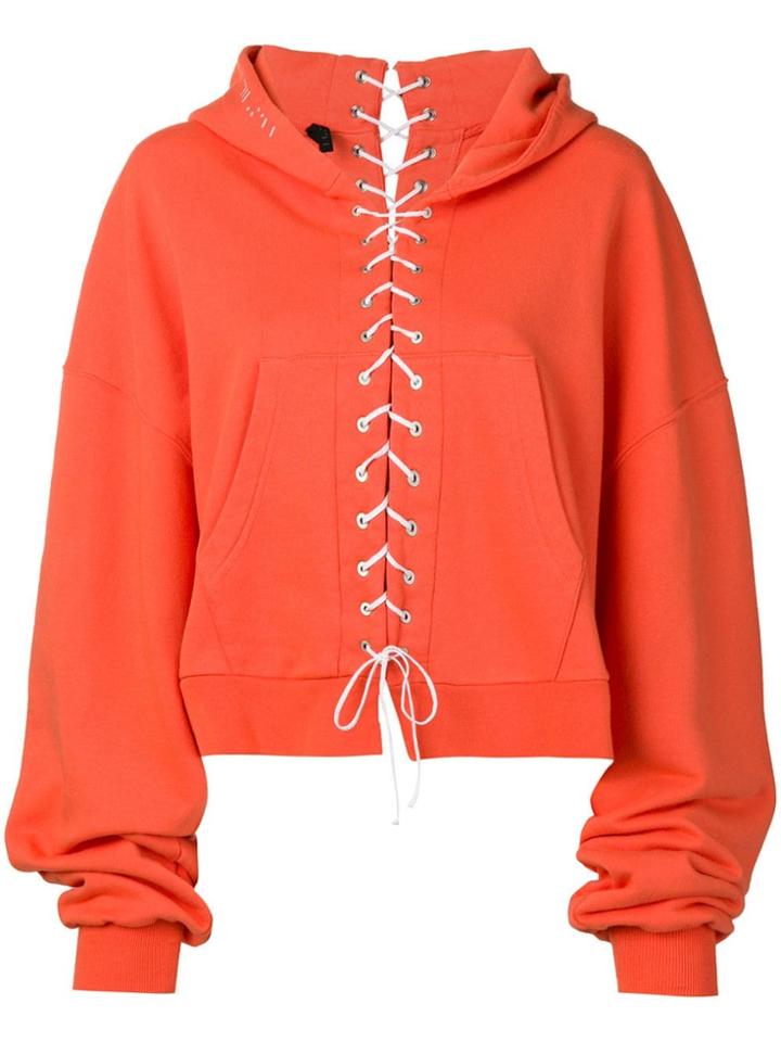 Unravel Project Oversized Tie Hoodie - Orange