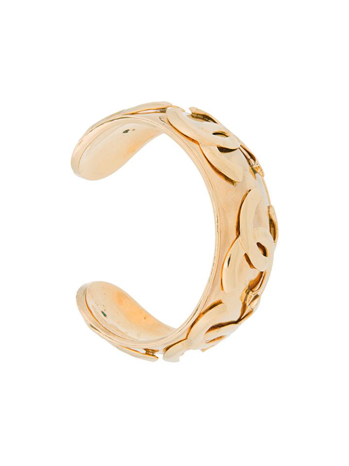 Chanel Vintage Logo Bangle - Metallic
