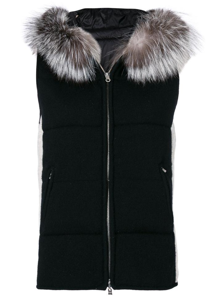 N.peal Hooded Gilet - Black