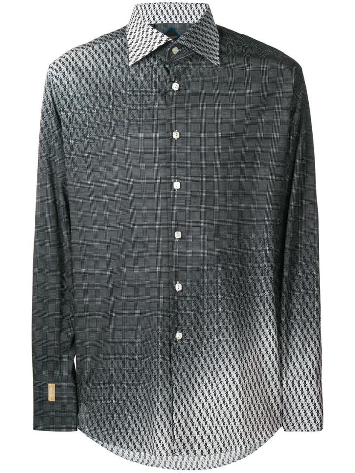 Billionaire Gradient Pattern Print Shirt - White
