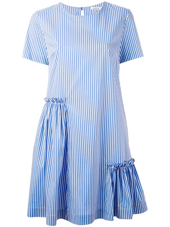 P.a.r.o.s.h. - Shift Dress With Ruching - Women - Cotton/polyamide/spandex/elastane - M, White, Cotton/polyamide/spandex/elastane