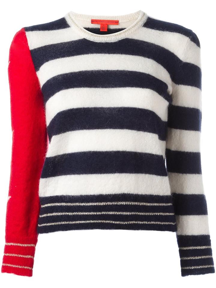 Hilfiger Collection Stars And Stripes Jumper, Women's, Size: Large, Blue, Acrylic/polyamide/mohair/other Fibers