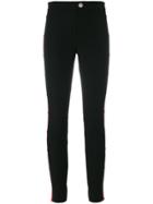 Gucci Buttoned Web Side Panel Skinny Trousers - Black