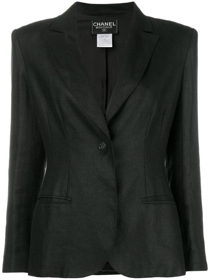 Chanel Pre-owned Single-button Blazer - Black