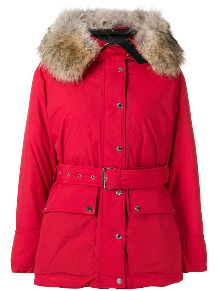 Belstaff Belted Padded Jacket - Red