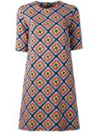 Ultràchic Geometric Print T-shirt Dress, Women's, Size: 42, Wool/spandex/elastane