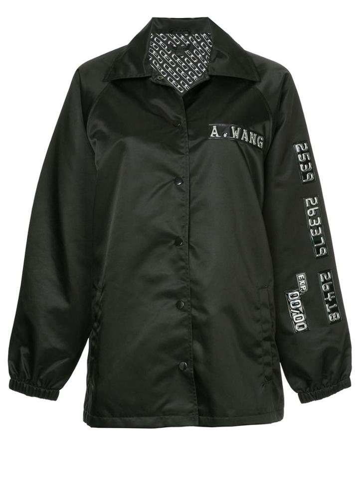 Alexander Wang Chrome Detail Coach Jacket - Black