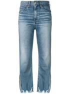 3x1 W4 Relaxed Split Crop Jeans - Blue