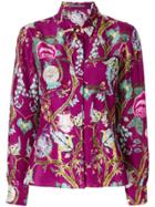 Alberta Ferretti Floral Print Shirt - Pink & Purple