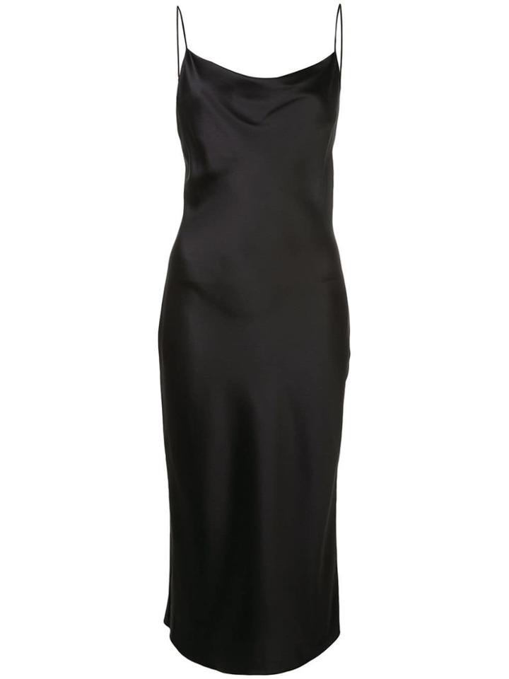 Fleur Du Mal Cowl Neck Slip Dress - Black
