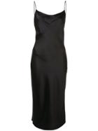 Fleur Du Mal Cowl Neck Slip Dress - Black