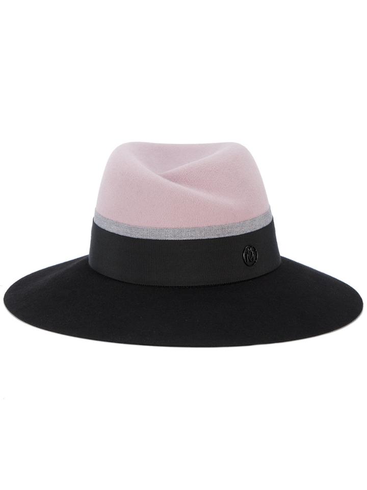 Maison Michel Colour Block Virginie Hat - Pink & Purple