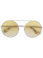 Mcq By Alexander Mcqueen Eyewear Double Bridged Circle Sunglasses -
