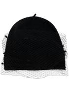 Le Chapeau Lace Embellished Hat - Black