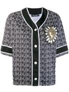 Dolce & Gabbana Monogram Print Baseball Shirt - Black