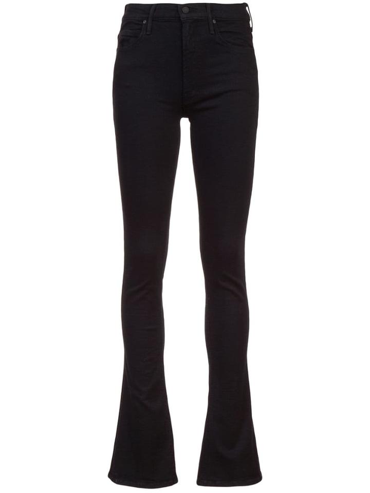 Mother Skirt Flared Jeans - Black