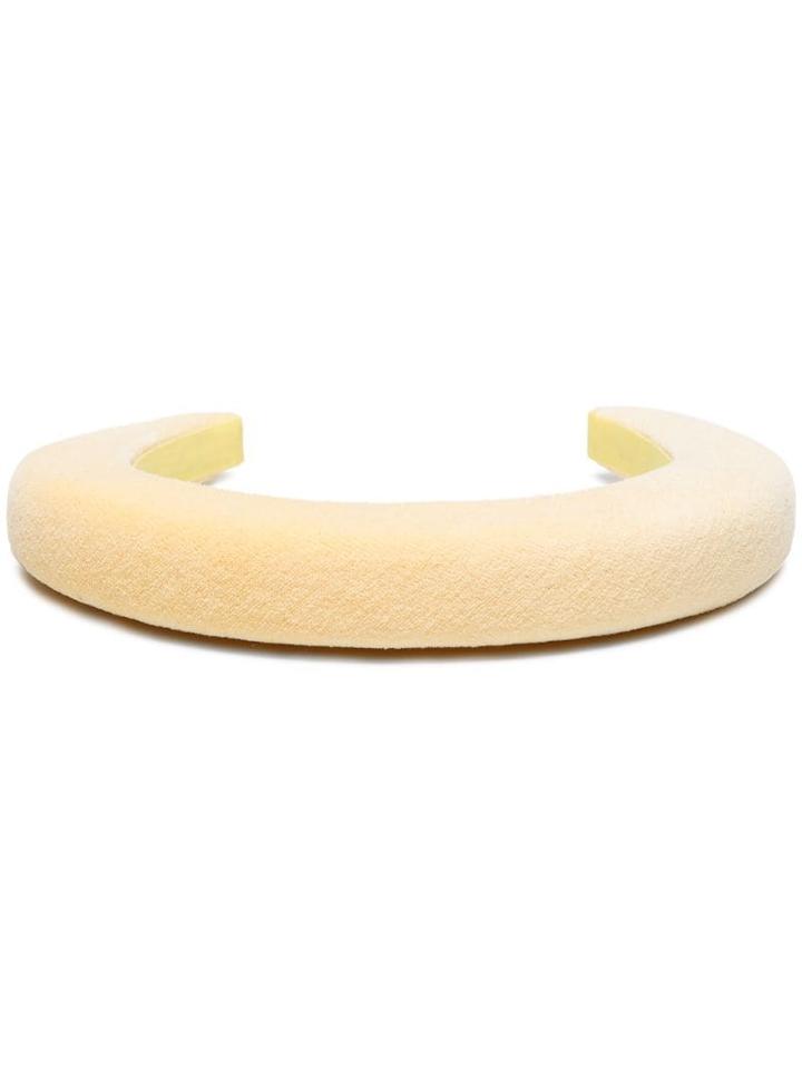 Bluetiful Milano Classic Velvet Padded Headband - Yellow