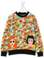 10x10 An Italian Theory Kids - Crowd Print Sweatshirt - Kids - Cotton - 12 Yrs