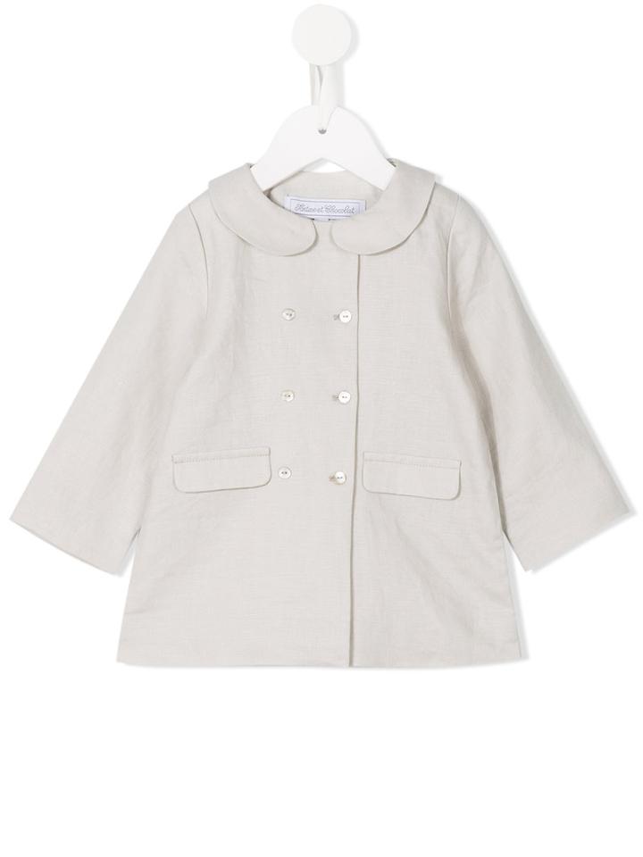 Tartine Et Chocolat - Single Breasted Coat - Kids - Cotton/linen/flax - 9 Mth, Grey