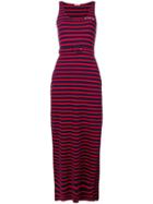 Miu Miu Striped Tank Maxi Dress - Red