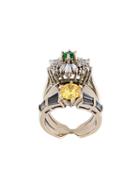 Iosselliani 'anubian Jewels' Stacked Ring, Women's, Size: 52, Metallic