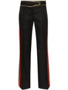 Paco Rabanne Contrast-stripe Tailored Trousers - Black