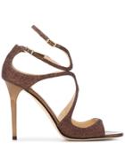 Jimmy Choo Bronze Paloma Lang 110 Sandals - Brown