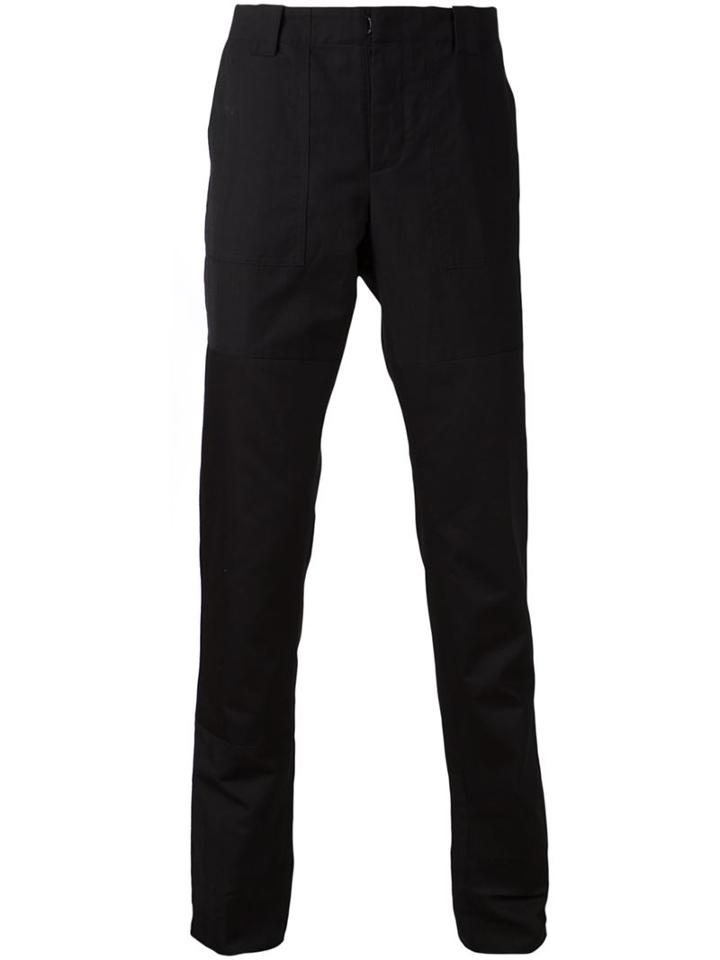 Maison Margiela Straight Cargo Trousers, Men's, Size: 48, Black, Cotton/linen/flax/polyamide/linen/flax