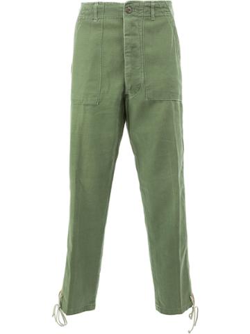 Myar Cropped Cargo Trousers - Green